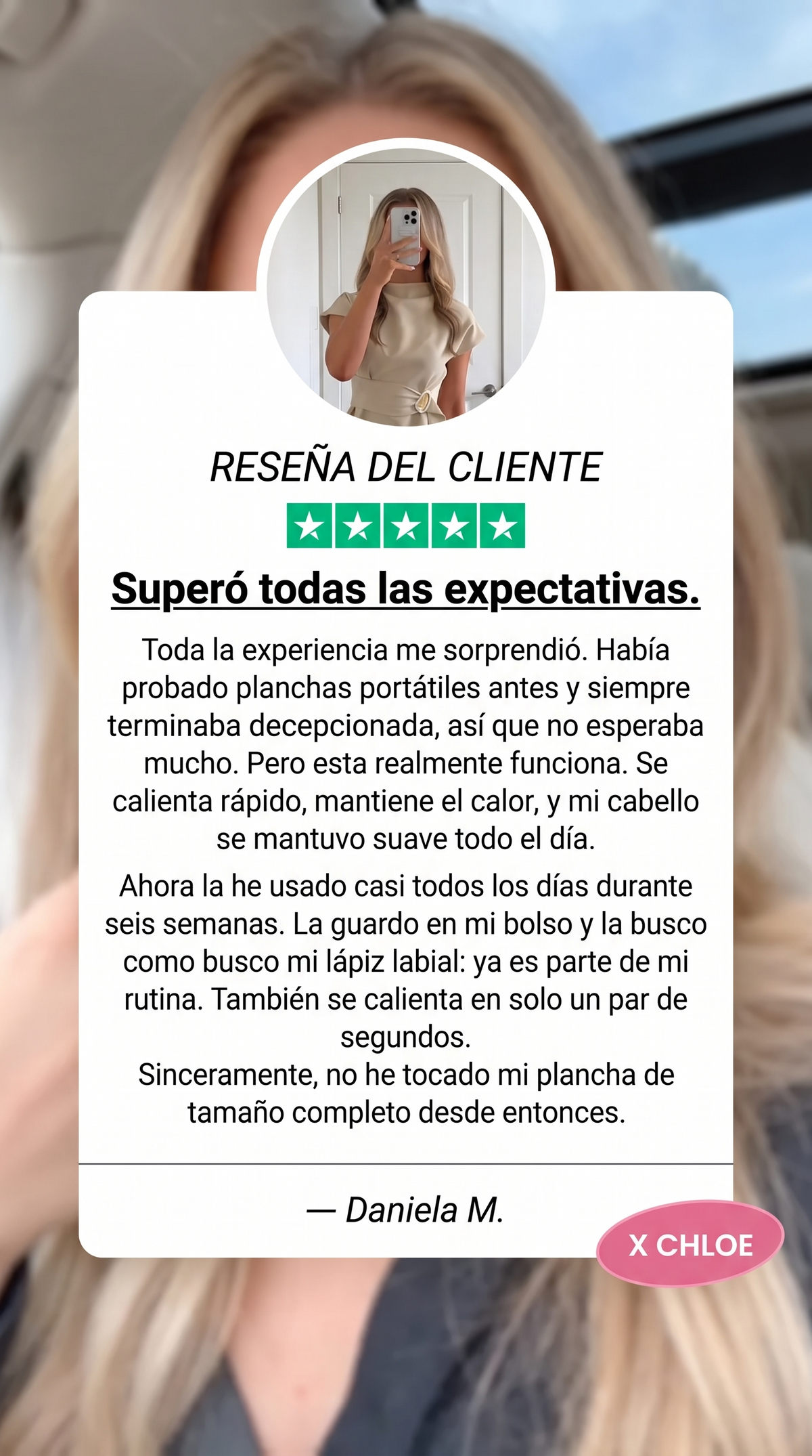 Opinión sobre el peine alisador inalámbrico X Chloe